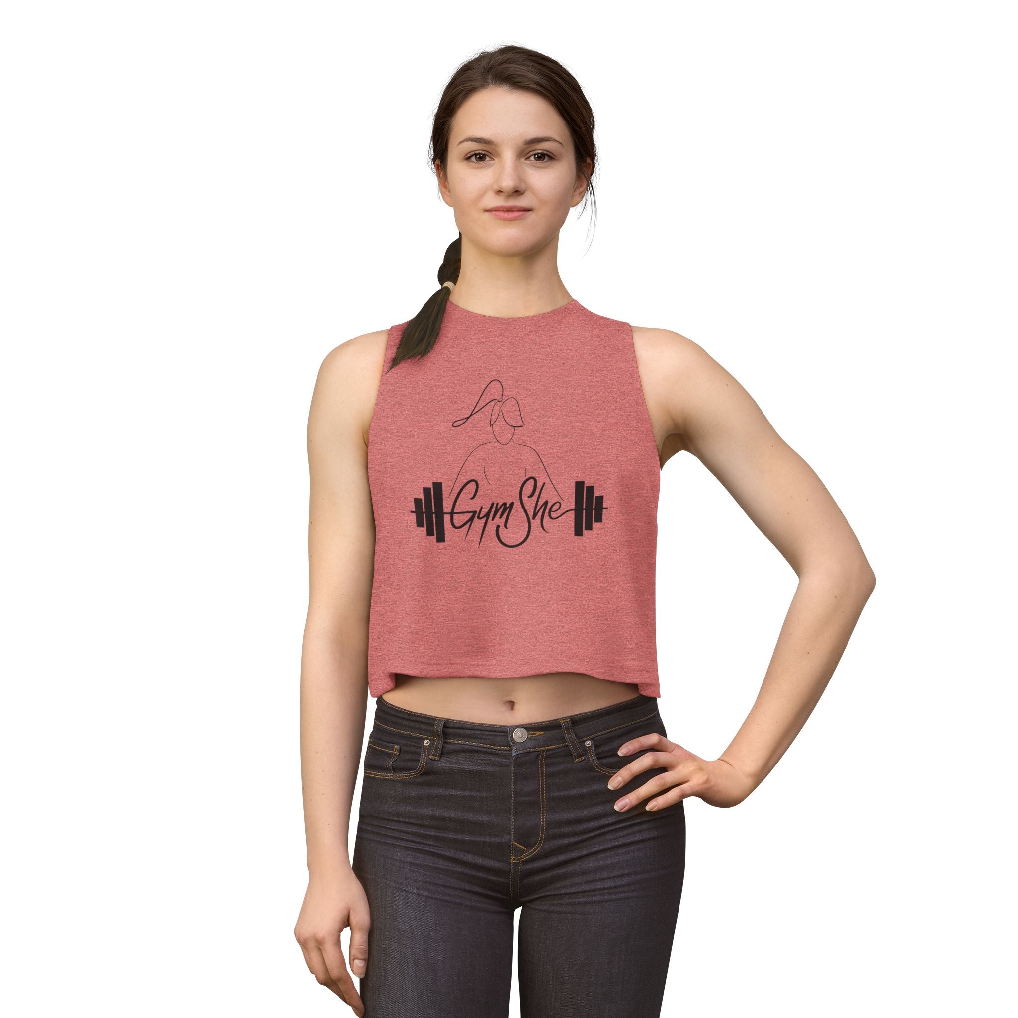 GymShe Crop Tank — Women’s Fitness Muscle Tank Top