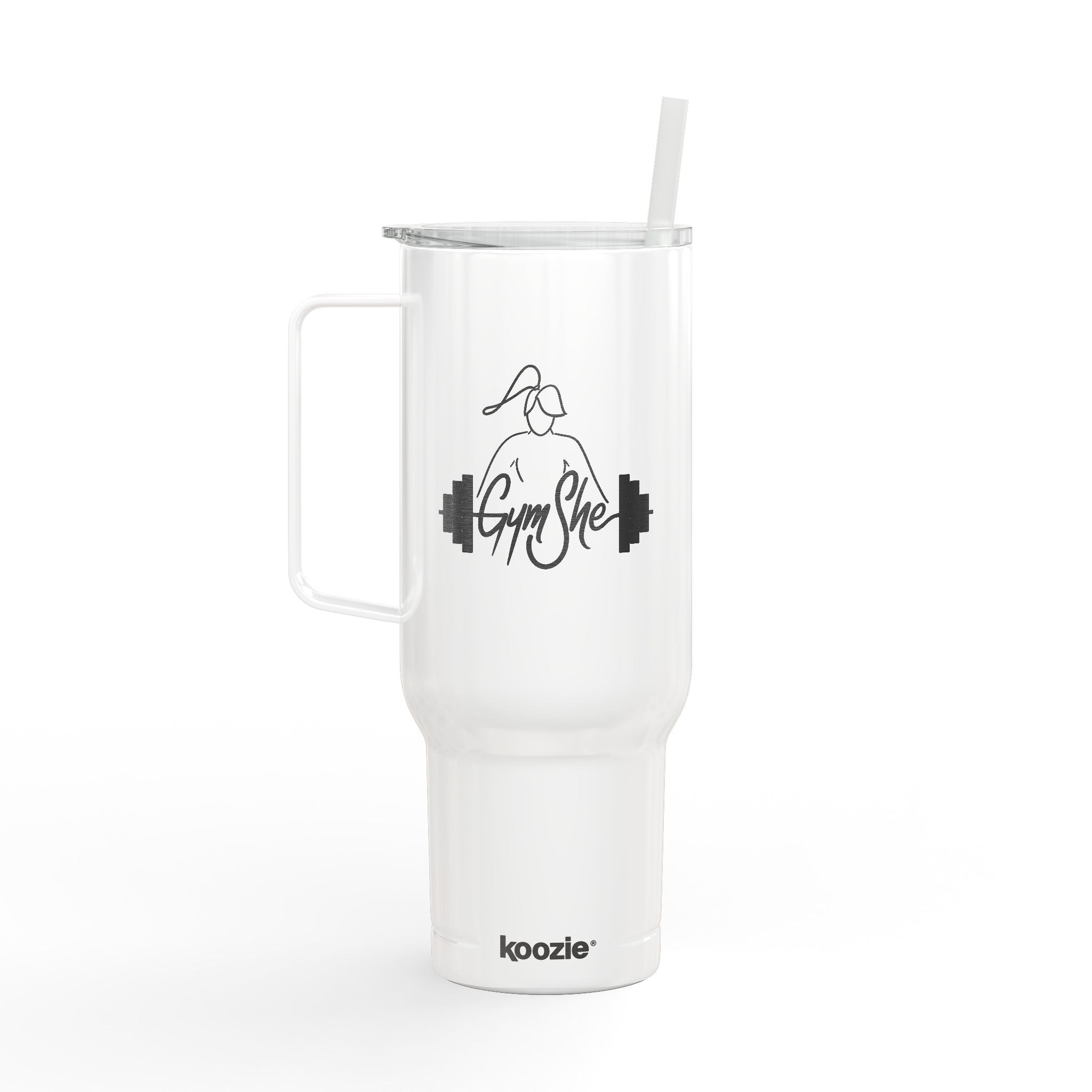 GymShe - 40oz Engraved Insulated Tumbler with Handle & Lid