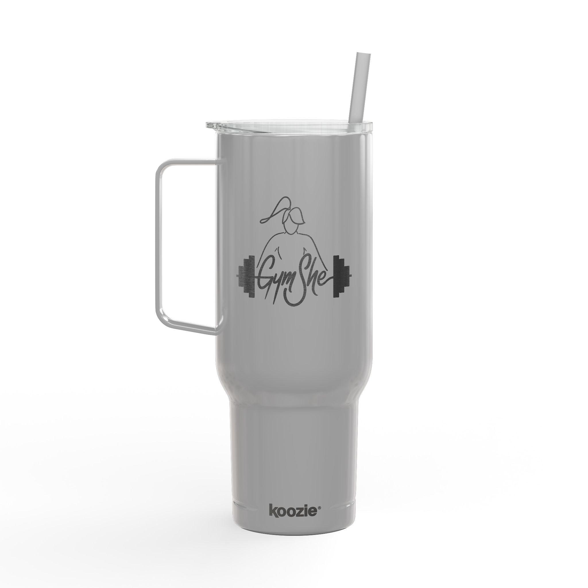 GymShe - 40oz Engraved Insulated Tumbler with Handle & Lid