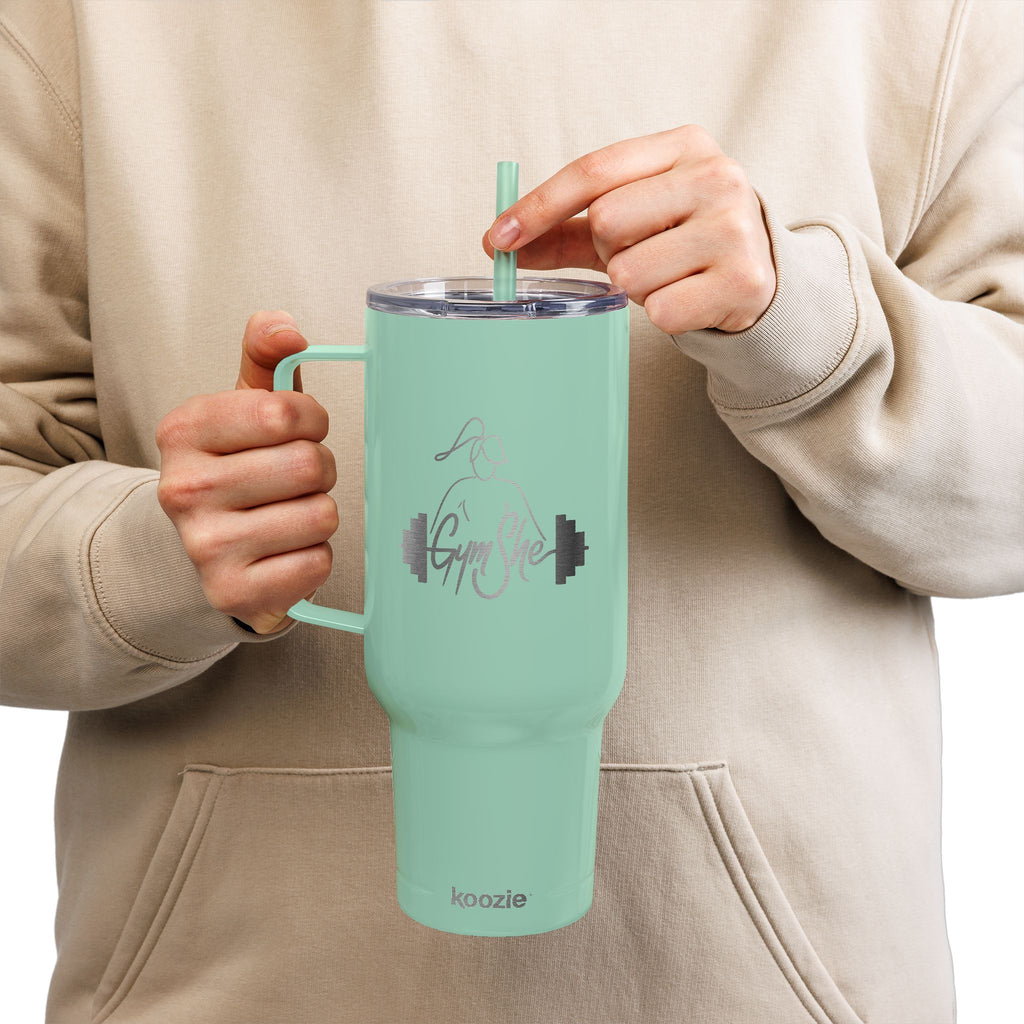 GymShe - 40oz Engraved Insulated Tumbler with Handle & Lid
